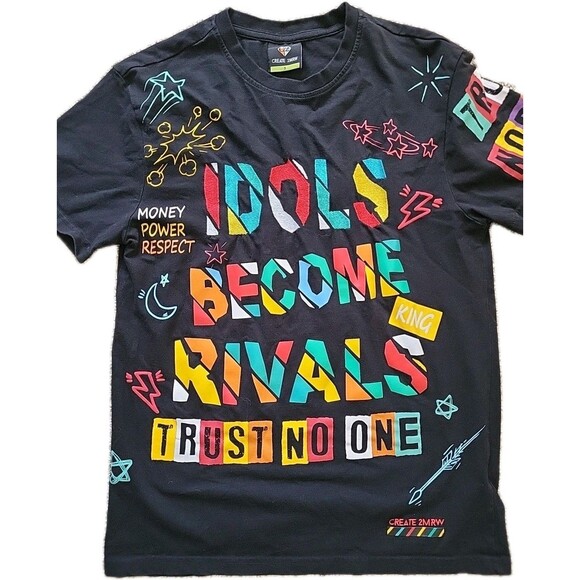 Create 2mrw "Idols Become Rivals" Black T-shirt Men’s Size Small - EUC - Picture 4 of 9